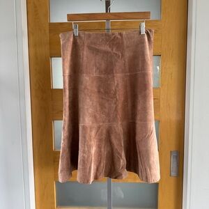 Sundance Tan A-Line Suede Skirt